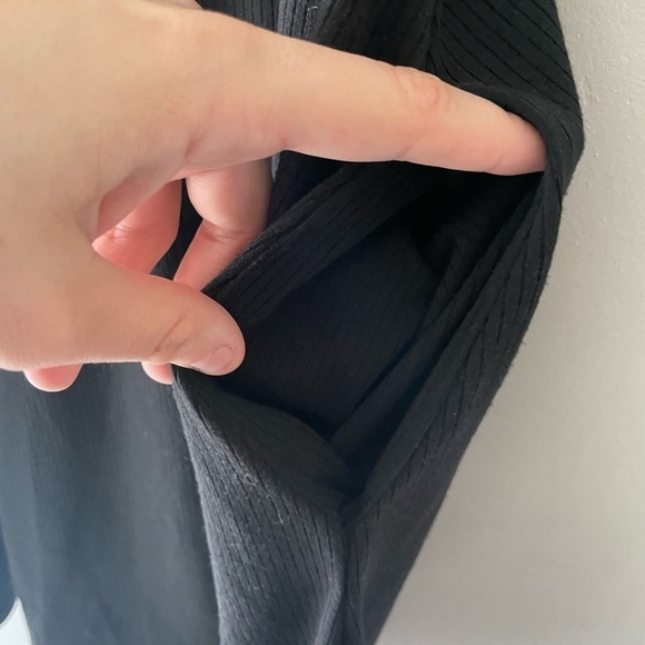 Urban Outfitters Black Basic Flowy T-Shirt Ribbed Dress XS - Picture 4 of 5